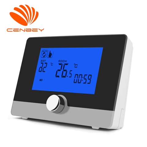 Room thermostat Gas Boiler Termostat Underfloor heating Thermostat Digital Wall-hung battery programmable Black white ► Photo 1/6