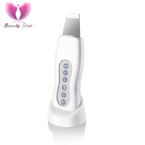 Beauty Star Ultrasonic Face Cleaner Skin Scrubber Ultrasound Vibration Massager Ultrasound Peeling Clean Tone Lift Scrubber ► Photo 1/6