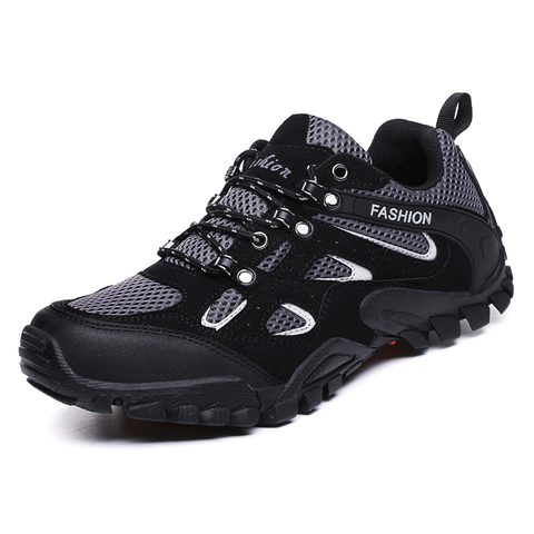 Outdoor Hiking Boots Men Summer Breathable Trekking Shoes Male Anti-Skid Walking Sneakers for Climbing Mountaineering Camping ► Photo 1/6