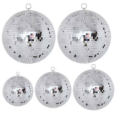 Thrisdar Diameter 15/20/25/30CM Reflective Glass Mirror Disco Ball Christmas Wedding Party Bar Disco Mirror Ball Stage Light ► Photo 1/6