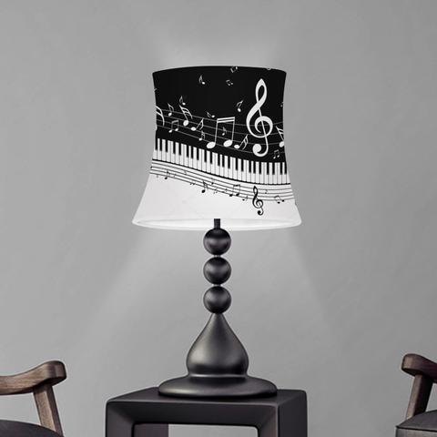 The Music Notes Design Table/Wall/Floor Lampshade Modern Cloth Lampshade Nordic Simplicity Light Shade Washable Lampshade ► Photo 1/6