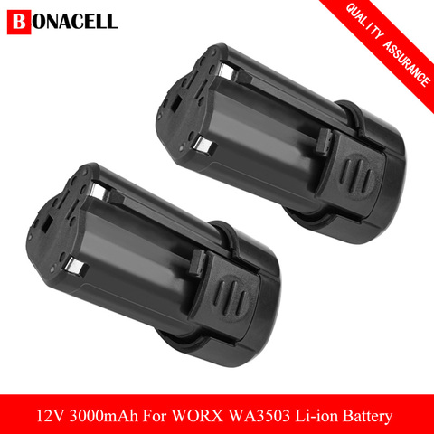 12V 3.0Ah RW9300 WA3503 Replacement Li-ion Battery For Worx WA3504 WA3505 WA3509 WA3553 RK2515K2 RK2514K2 WX125 WX125.3 WX673 Z5 ► Photo 1/5