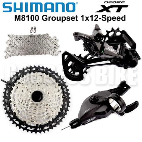 NEW Shimano DEORE XT M8100 Groupset MTB Mountain Bike 1x12-Speed 51T SL+RD+CS+CN M8100 shifter Rear Derailleur ► Photo 1/5