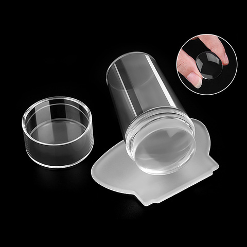 Silicone transparent nail art stamping kit everthing for manicure plate stamp polish Stencil template seal stamper scraper ► Photo 1/6