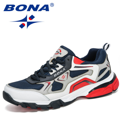 BONA 2022 New Style Action leather Sneakers Men Trainers  Zapatillas Hombre Shoes Man Masculino Sports Running Shoes Comfortable ► Photo 1/6