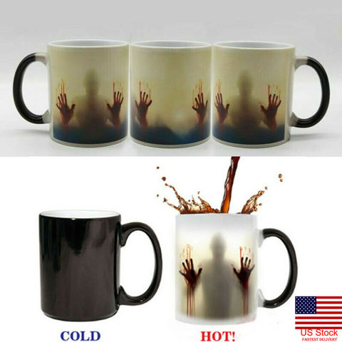 Walking Dead Magic Zombie Color Changing Heat Sensitive Coffee Tea Magic Mug Cup ► Photo 1/6