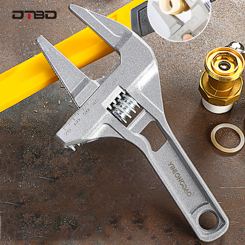 1 piece large opening movable plate steel aluminum alloy quick small short handle sanitary adjustable wrench 16-68mm ► Photo 1/6