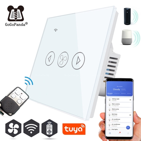 EU Standard Fan Dimmer Wifi App Control Touch Switch Smart Automation Waterproof Switch 220V Tuya Remote Fast Slow Adjust ► Photo 1/6