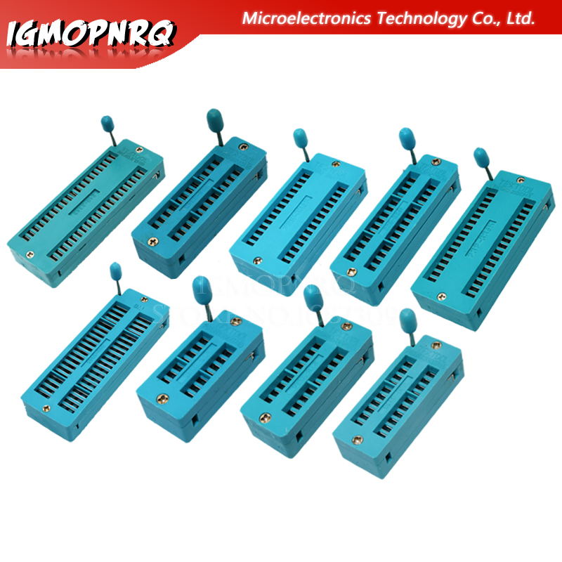 1PCS 14 16 18 20 24 28 32 40 P Pin 2.54 MM Green DIP Universal ZIF IC ...
