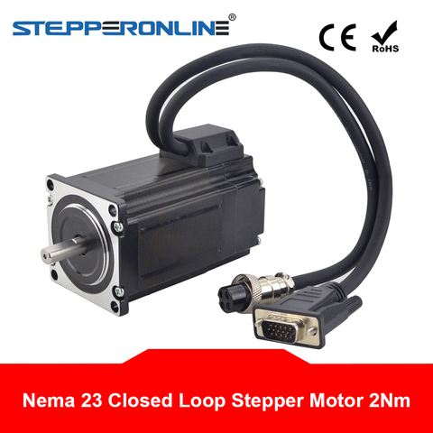 Nema 23 Closed Loop Stepper Motor 2Nm Encoder 1000CPR 5A 2 Phase 4-lead CNC Stepping Motor 8mm Shaft for CNC Milling Machine ► Photo 1/4