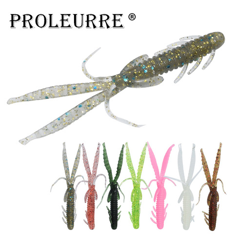 5pcs Pesca Shrimp Soft Fishing Lure 7.5cm 1.8g Worm Silicone Soft Bait Artificial Soft Fish Wobblers Shrimp flavor Attractive ► Photo 1/6