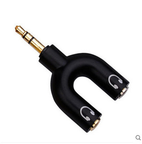 Y Dual Audio Splitter Cable Adapter Convenient Audio Line 1 to 2 AUX Cable 3.5 mm Earphone Adapter 1 Male for 2 Female ► Photo 1/4