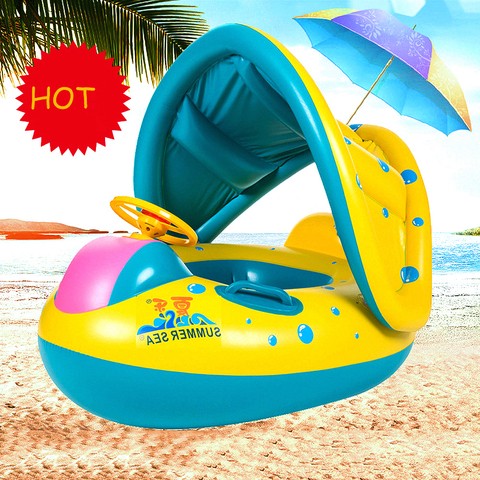 Inflatable Baby Swimming Ring Kids Summer Swimming Pool Swan Swim Float Water Fun Pool Toys Swim Ring Seat Boat Sport for 3-6Y ► Photo 1/6