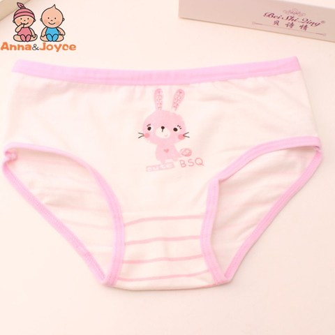 3pc/lot  Cartoon Triangle Underwear Girls Pure Cotton Underpant Children Soft Comfortable Briefs for 2 To 12years ► Photo 1/6