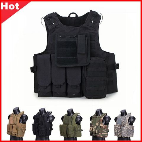 USMC Tactical Army Vest Gear Vest Plate Carrier Airsoft CS Wargame Military Hunting Vest Clothes Paintball Camouflage Armor CP ► Photo 1/6