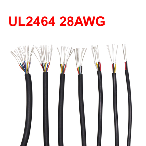 10m UL2464 28AWG 2 3 4 5 7 8 9 10core cable for USB Mouse Keyboard Wire DIY PVC cable Soft sheath line Control Wire 28 AWG ► Photo 1/6