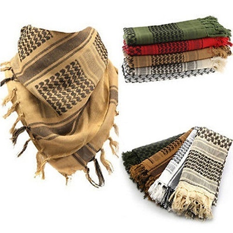 Outdoor Hiking Scarves Military Arab Tactical Desert Scarf Army Shemagh With Tassel For Men Women Muslim Hijab Windproof Warm ► Photo 1/6
