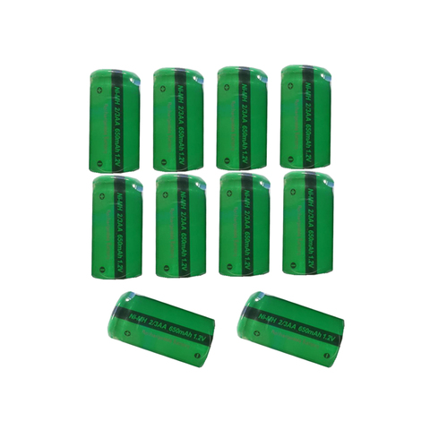 10pcs PKCELL 2/3AA 1.2V NiMh Rechargeable Battery 650mAh 1.2V Flat Top For capacitor pens, drawing pens ► Photo 1/3