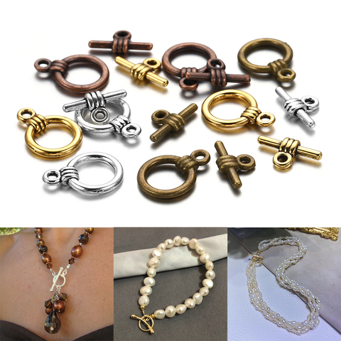 20set/lot Metal OT Toggle Clasps Hooks Bracelet Necklace Connectors For DIY Jewelry Finding Making Accessories Supplies ► Photo 1/6