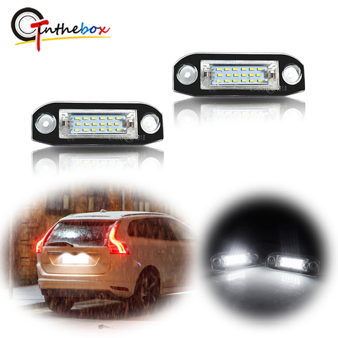 Gtinthebox Canbus Xenon White LED Car Number License Plate Lights For Volvo C30 C70 S80 V70 XC70 S40 V50 S60 V60 XC60 XC90 etc ► Photo 1/6