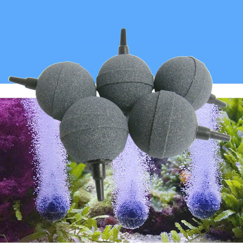 1PC 2cm/3cm/4cm/5cm Aquarium Bubble Stone Aerator Fish Tank Pump Hydroponic Oxygen Plate Round Stones Mini acuario accesorio ► Photo 1/6