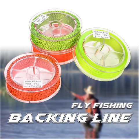 100m Fly Fishing Backing Line 8 Strands Nylon Braided Line Backing 20LB Pull Force Spare Wire Fish Gear Pesca Soft Protect Hands ► Photo 1/6