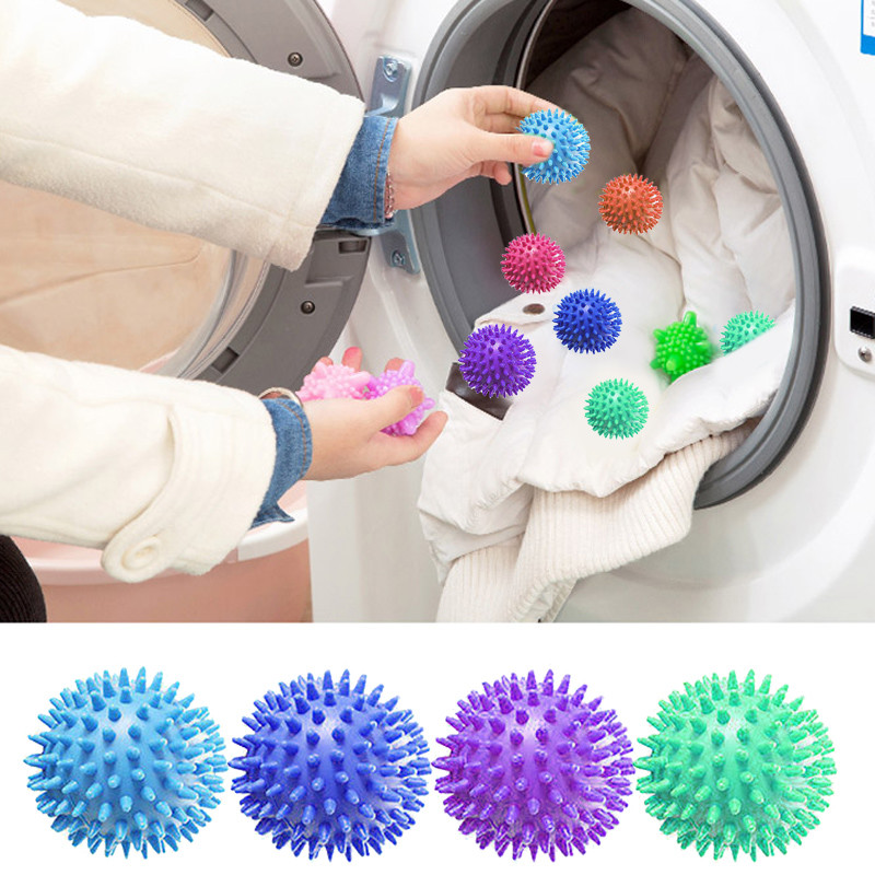 4Pcs Reusable Laundry Washing Machine Dryer Balls Drying Fabric Softener 