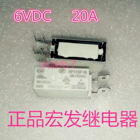 HF115F-Q 006-1D (0060) 20A 6VDC Relay HF115F-Q ► Photo 1/1