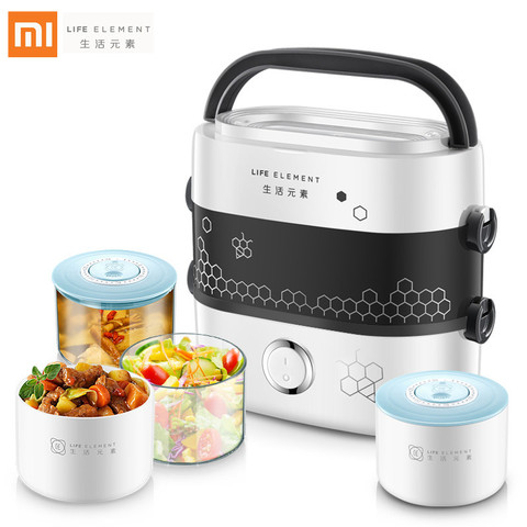 Xiaomi Life Element Double Layer Electric Lunch Box DFH-F1517 Portable Rice Cooker  Ceramic Liner Insulation Heating Steam Mini ► Photo 1/5