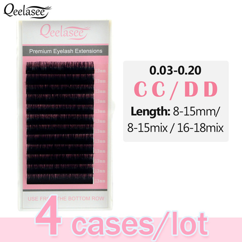 4 Cases 0.07 Russian Volume Eyelash Extension Individual Lashes Extention Mixed Lengths for Artist Training ► Photo 1/6
