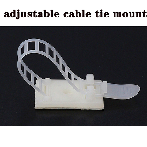 cable tie Mounts 10pcs Cable Clips 18*25 Clamp For Wire Tie Cable Mount Adjustable Cable Tie Fix Holder Clips White Color ► Photo 1/3