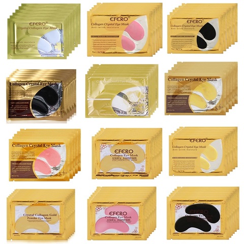 10pcs=5pair Black Collagen Eye Mask Crystal Eyelid Patch Anti Wrinkle Moisture Under Eye Dark Circle Remover Eye Pad Face Masks ► Photo 1/6