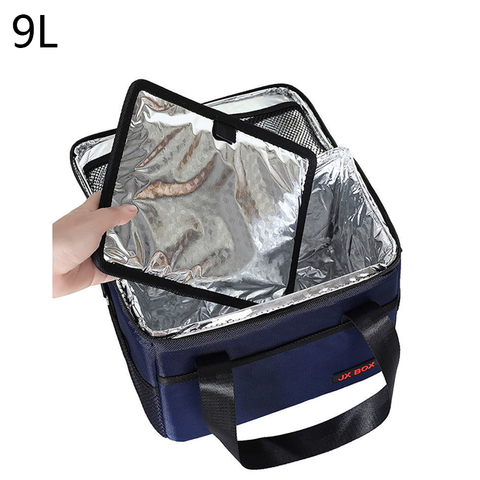 9L Portable Thermal Cooler Bag Picnic Food Beverage Drink Fresh Keeping Organizer Insulated Lunch Box Zipper Tote Lunch Box Ther ► Photo 1/1