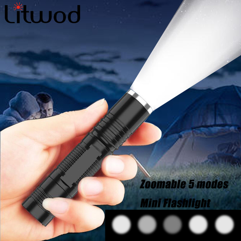 6200LM Super Bright Led flashlight USB linterna led torch Q5/T6/L2Power Tips Zoomable Bicycle Light 18650 Rechargeable ► Photo 1/6