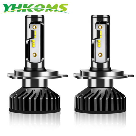 YHKOMS  Car Headlight H4 H7 LED Canbus ZES 100W 12000LM H1 H3 H8 H9 H11 9005 HB3 9006 HB4 880 881 H27 Auto Fog Light 6000K 12V ► Photo 1/6