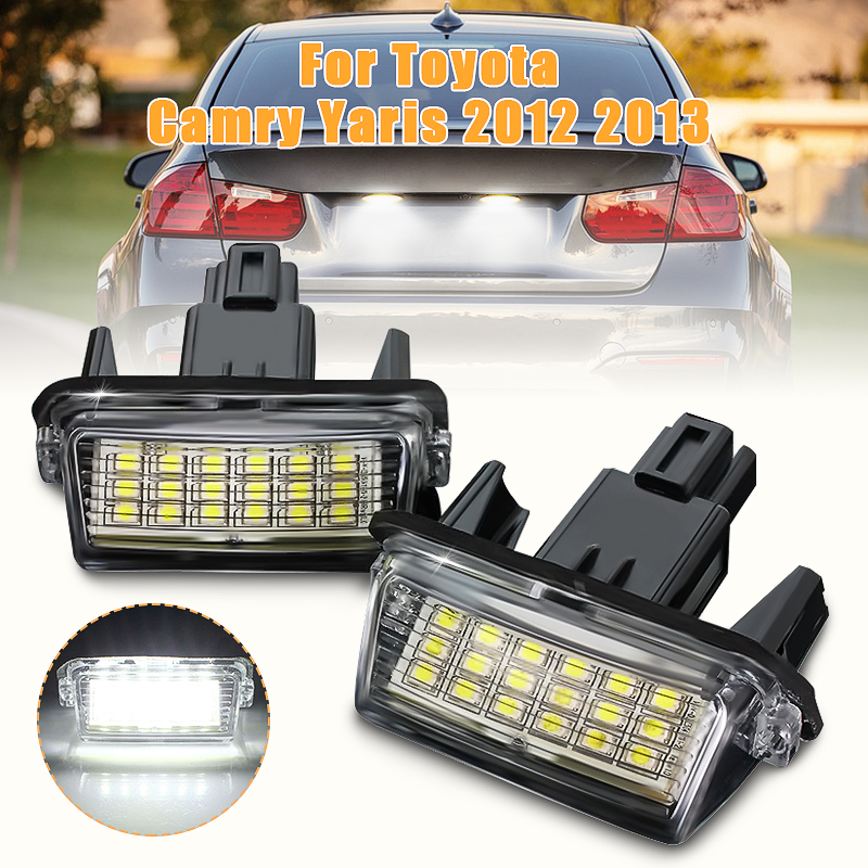 2X Error Free 18 LED Car Number License Plate Light for Toyota Yaris Vitz Camry Hybrid Corolla Avensis SAI Noah Prius C Verso S ► Photo 1/6