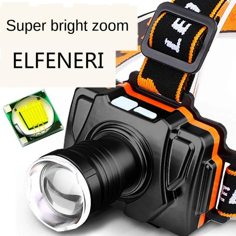 LED Headlamp Bright Light Rechargeable Zoom Long-shot Flashlight Super Bright Night Fishing Miner Lamp Hernia Camping ► Photo 1/6