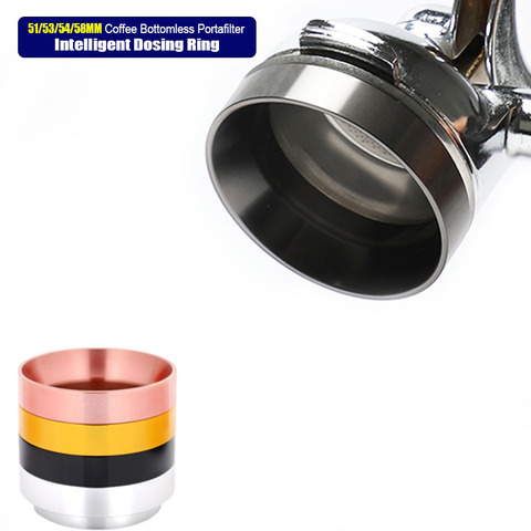 Aluminum Intelligent Dosing Ring For Brewing Bowl Coffee Powder Espresso Barista Tool For 51 53 54 58MM Profilter Coffee Tamper ► Photo 1/6