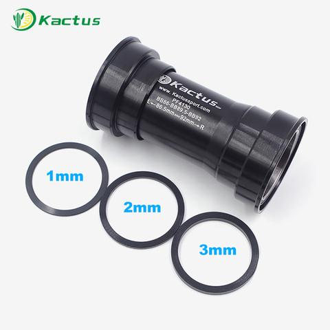 KACTUS TECH BIKE PRESSFIT BOTTOM BRACKET CERAMIC BEARING 386EVO BICYCLE BB30 PF30/4130/41DUB CRANKSET ADAPTER ROAD MTB BB PARTS ► Photo 1/6