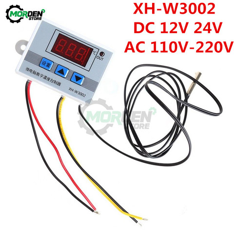 XH-W3002 W3002 W3001 DC 12V 24V AC 110V-220V LED Digital Thermoregulator Thermostat Temperature Controller Meter Heating Cooling ► Photo 1/6