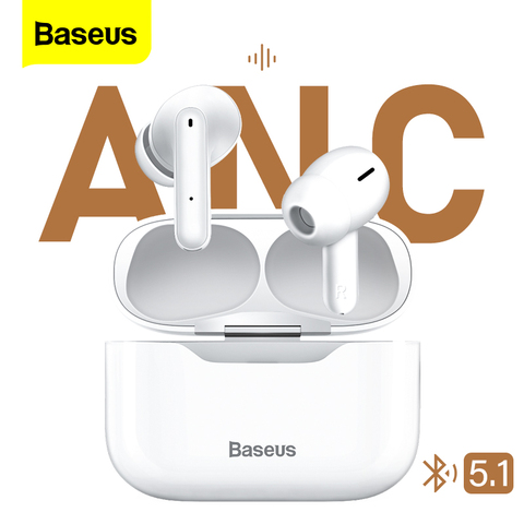 Baseus S1 ANC Active Noise Cancelling Bluetooth 5.1 Earphone TWS True Wireless Earbud Hi-Fi Audio Gaming Headphone Touch Control ► Photo 1/6