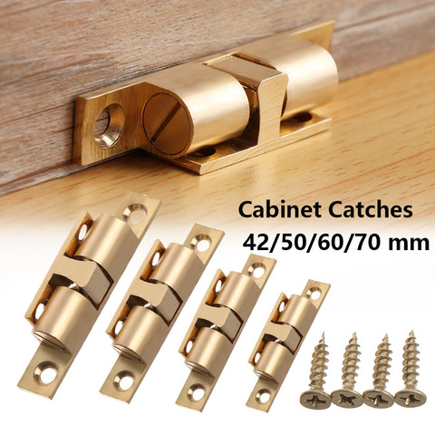 1Set Door Lock Door Touch Latch Cabinets Interlock Switch Chassis Cabinet Locker Brass Door Buckle With Screws Furniture Fitting ► Photo 1/1