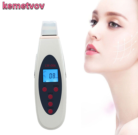 Ultrasonic Skin Scrubber Deep Face Cleaning Machine RemoveFacial Massager Ultrasound Peeling Clean Tone Lift LW006 ► Photo 1/6