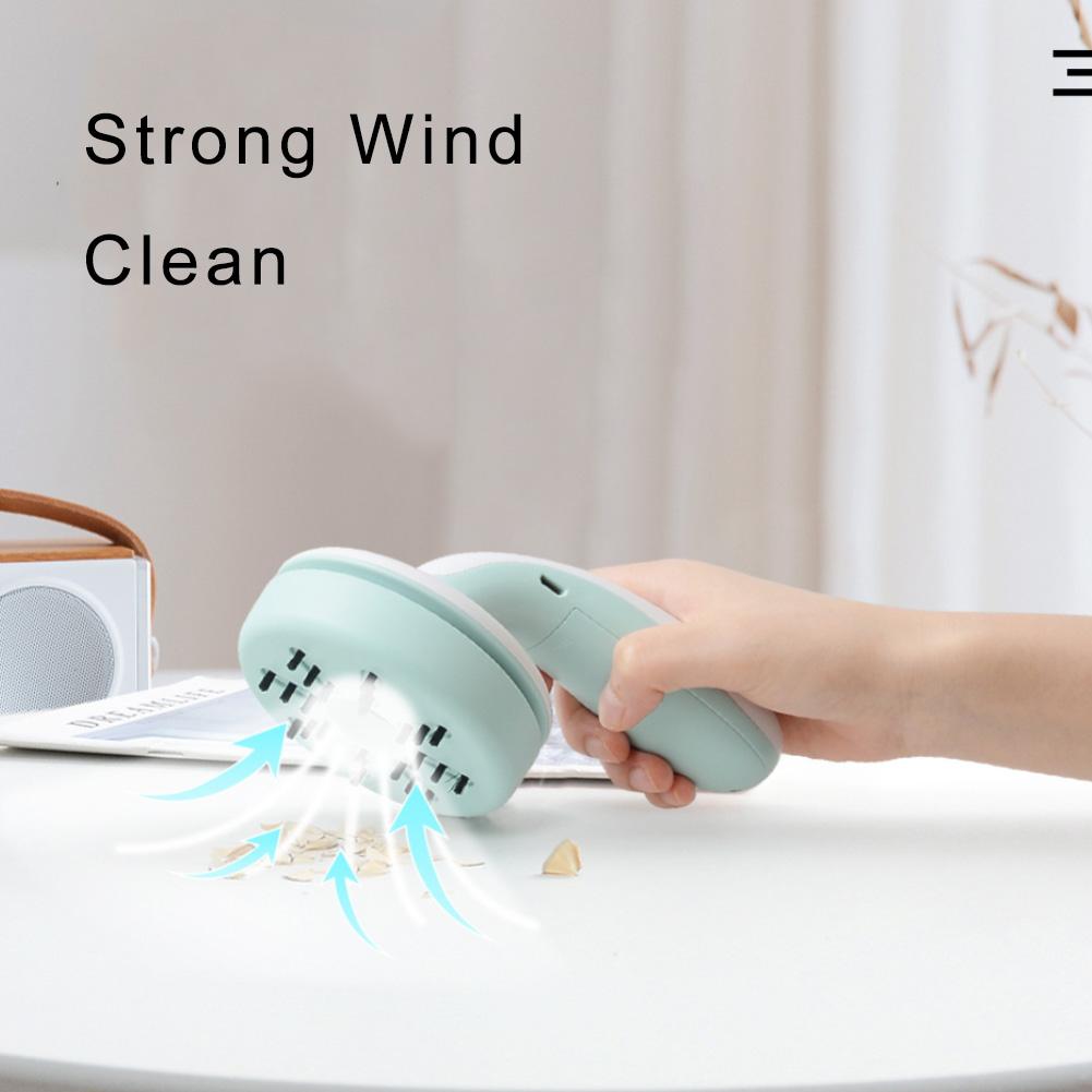 Mini Portable Wireless Rechargeable Car Home Desk Dust Collector Vacuum Cleaner Gray Car Vacuum Cleaner 