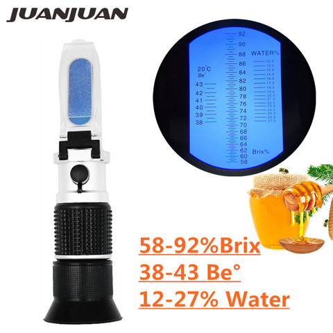 Handheld Refractometer honey Brix 58-92%(sugar content)Beekeeping Refraction honey concentration meter with ATC 20% off ► Photo 1/6
