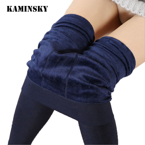 Women's Clothing Candy Colors Women Pants Plus Velvet Thick Warm Leggings For Winter Ladies Super Elastic Women Leggings ► Photo 1/6