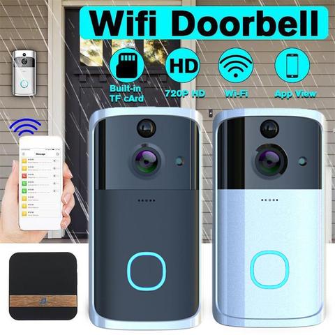 WiFi Doorbell Camera Video Visual Intercom With IR Alarm Night Vision Door Bell Home Wireless Security Camera Smart Bell Door ► Photo 1/6