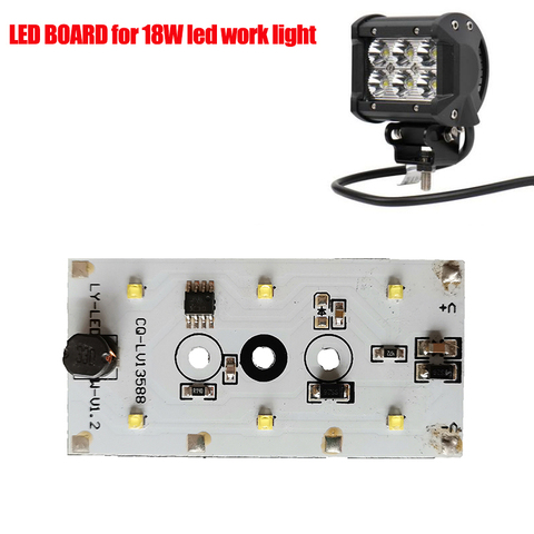 4PCS Work Light LED Board  18W Driver Integrated 6 LED PCB Board DC12-80V DIY Repair ► Photo 1/2