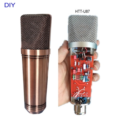 DIY Gold 34mm Capsules Multi Pattern Cardioid Dynamic Vocal Condenser Microphone ► Photo 1/6