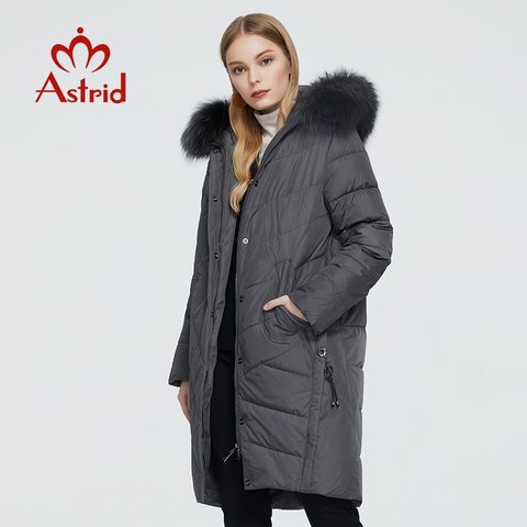 Astrid 2022 New Winter Women's coat women long warm parka Jacket with fox fur hooded Bio-Down female clothing New Design 9172 ► Photo 1/6